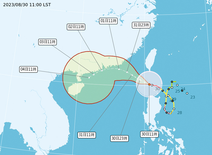 蘇拉颱風對金門縣影響稍微降低，仍不可忽視強風所帶來的威脅。（消防局提供）