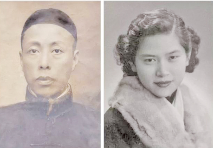 一代茶王洪發綏（左）與芳華正好的張素貞（右）。（圖源：歷史照片）