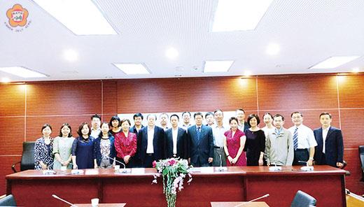 大陸北京市高等教育參訪團造訪金門大學，受到金大的歡迎與接待。（許加泰攝）