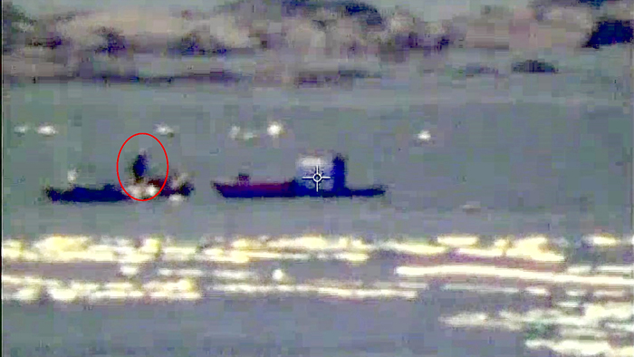 金門岸巡隊查獲一名本國籍劉姓男子從大陸偷渡到金門。（岸巡隊提供）