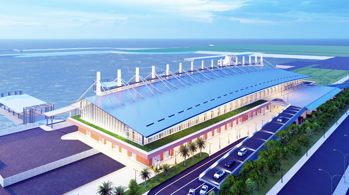 金門水頭港大型旅客服務中心新建工程最新示意圖。
（港務處提供）