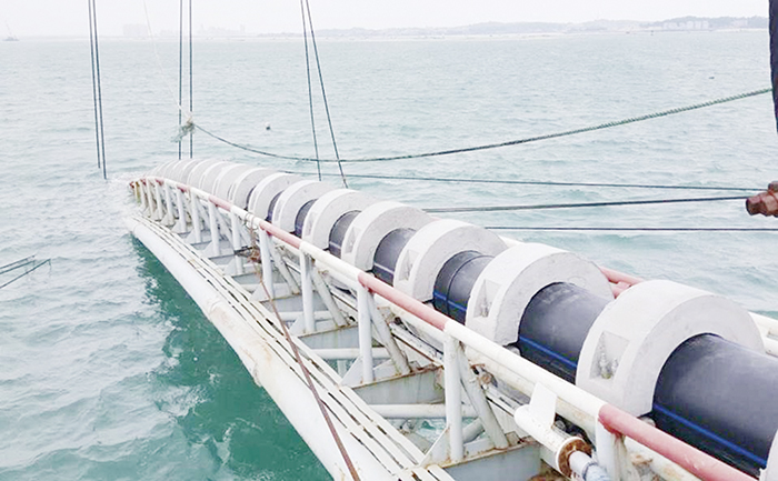 大陸引水。（縣府工務處提供）