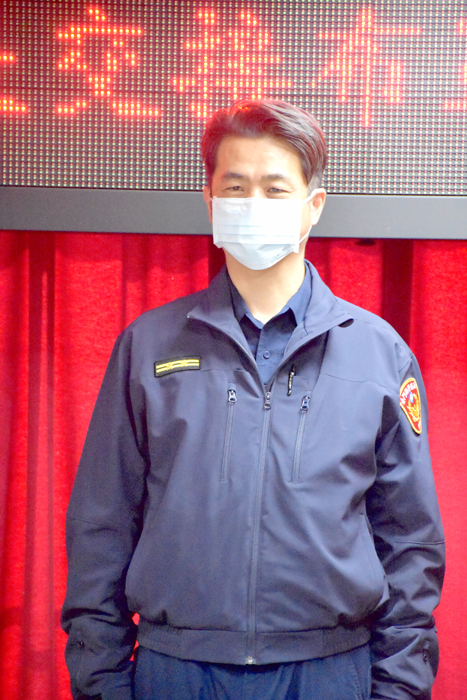 金寧分駐所新任所長由原金湖分局金沙分駐所所長陳志超調任。(詹宗翰攝)