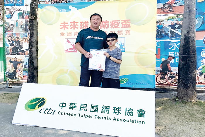 網球運動球員莊皓崴12歲級男子單打獲得第三名。(網球運動委員會提供)