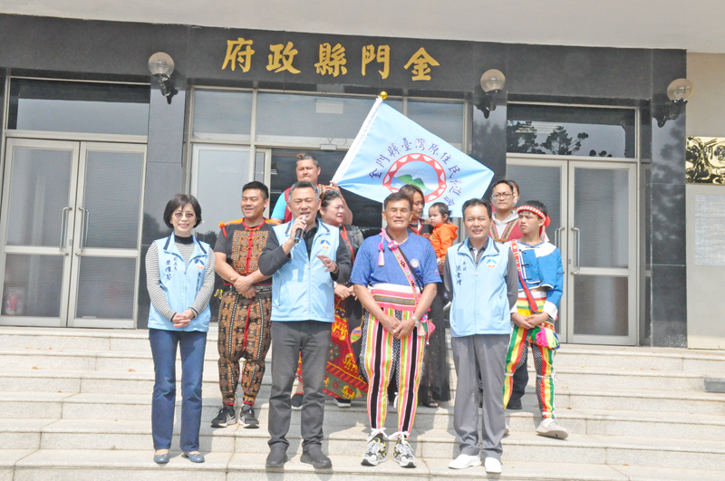 金門代表隊將參賽原民運,金門縣長楊鎮浯致詞期勉爭取好佳績與原民運順利圓滿成功。(楊水詠攝)