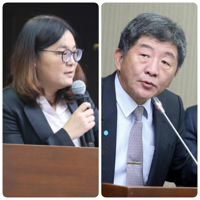 立委陳玉珍在衛環委員會以「小三通何時重啟」質詢衛福部長陳時中，陳時中表示樂觀其成。（立委陳玉珍國會辦公室提供）