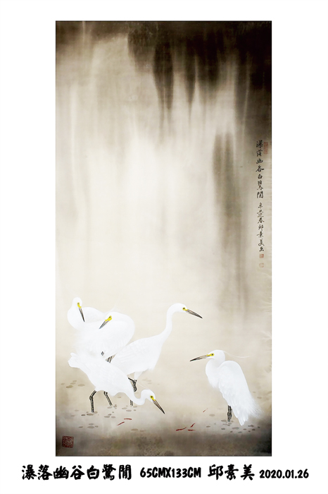 台金工筆畫作品聯展將於五月底來金門展出，包括工筆畫學會現任理事長陳九熹等人的作品將於此次交流中展出。（閩南文化學會提供）