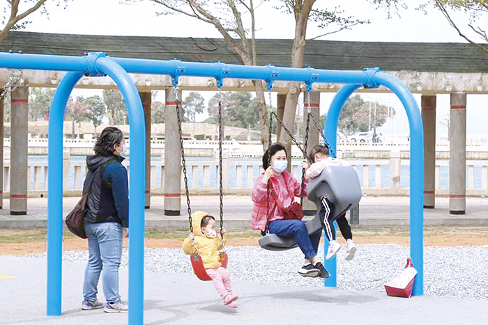 幸福童趣Let's Go--莒光共融公園遊戲場5月2日啟用,邀請大小朋友一起同樂。(金門縣政府教育處提供)