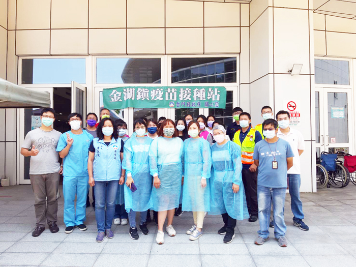 金湖體育館大型疫苗接種站任務告一段落。（金湖鎮公所提供）