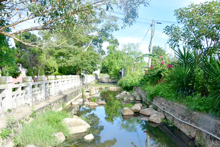 金水溪區排流經金水國小，至水頭新港區入海，預計辦理水道浚深、疏清及周邊新設步道等項目。（詹宗翰攝）