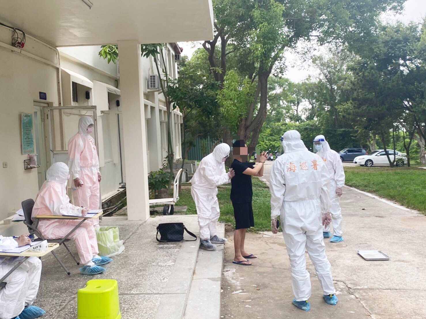 金門岸巡隊查獲3名我國籍偷渡客。(岸巡隊提供)