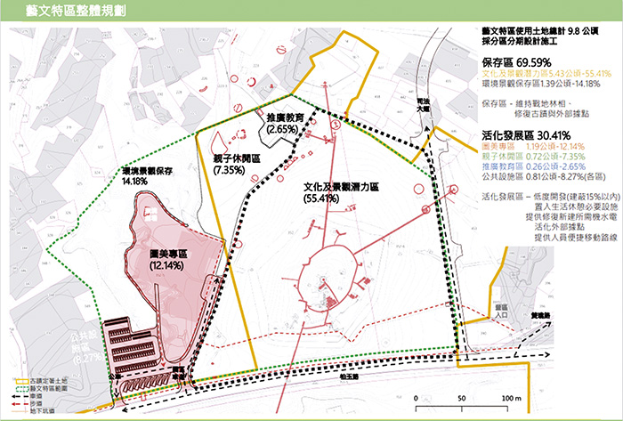 金門縣中心圖書館及美術館開發計畫一波三折，最後擇址於乳南二營區的352-2地號。（文化局提供）