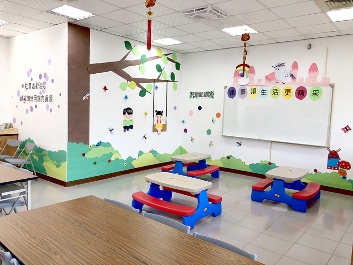 金門縣政府蘭湖社福館新增設兒童遊戲室。
（社會處提供）