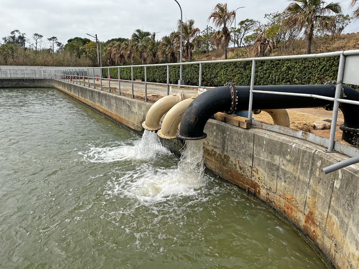 金東地區湖庫導水管改善工程新建幹管，能轉供原水聯合調度使用，以穩定全島供水及平衡各湖庫的蓄水量。（自來水廠提供）