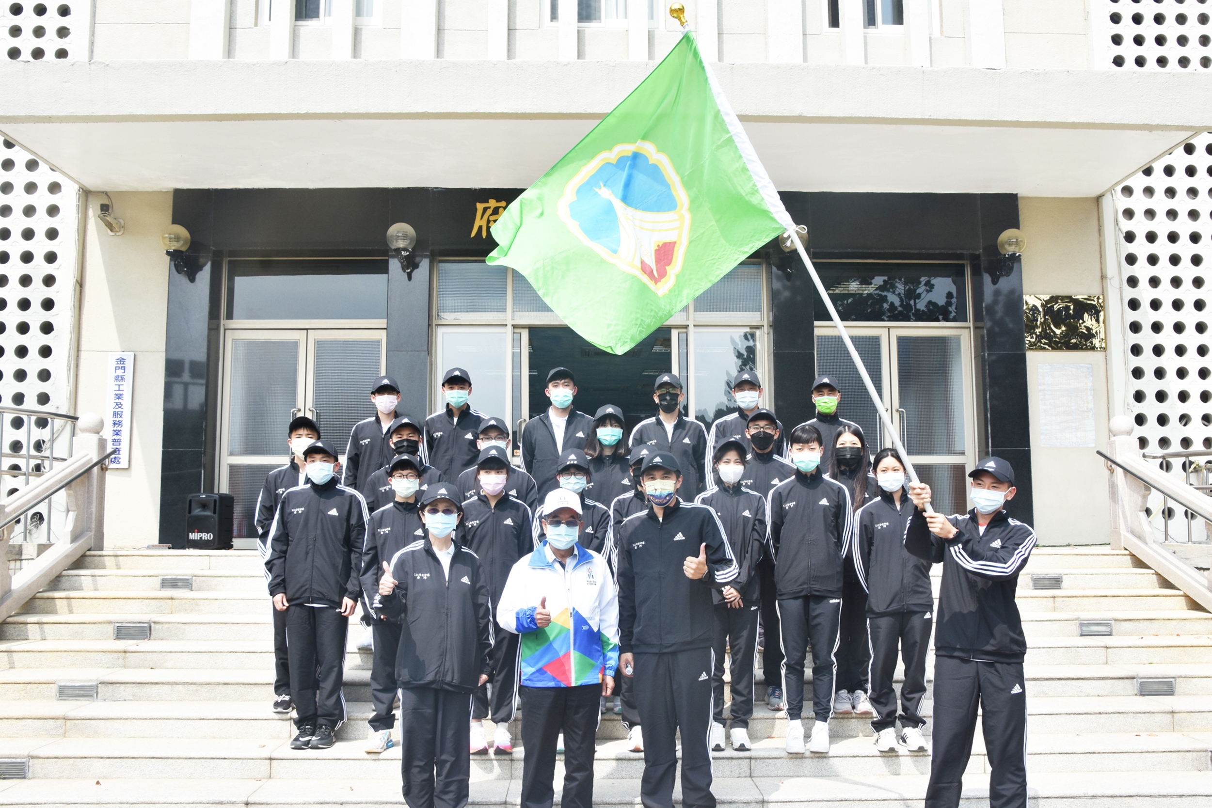 全中運金門代表隊含隊職員共45人將參加6項賽事。(翁維智攝)