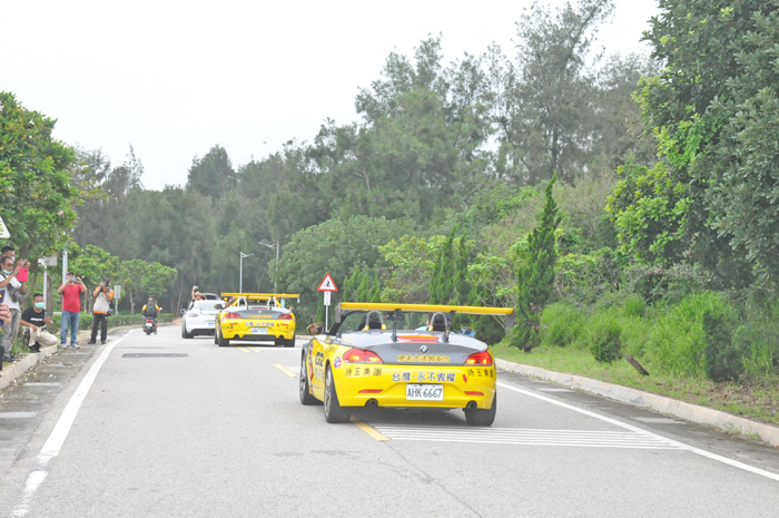 2022THC台灣爬山挑戰賽-金門站富豪觀光旅遊盃活動今日開幕,50名車手享受與在台灣甚至世界其他地方不同的駕馭快感。(楊水詠攝)