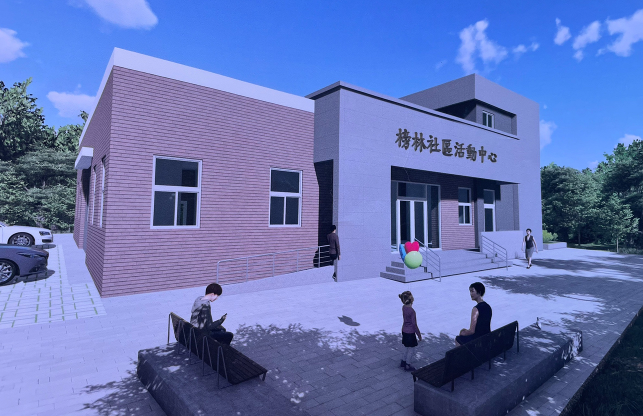 金寧鄉榜林社區活動中心示意圖。(陳冠霖攝)