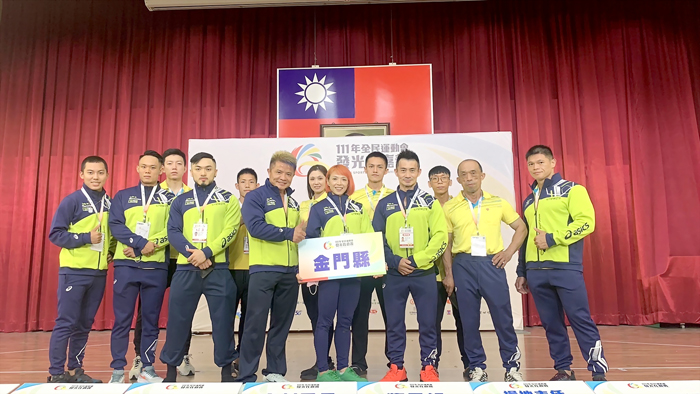 金門代表隊在全民運健美項目囊括3金1銀佳績。(陳冠霖攝)