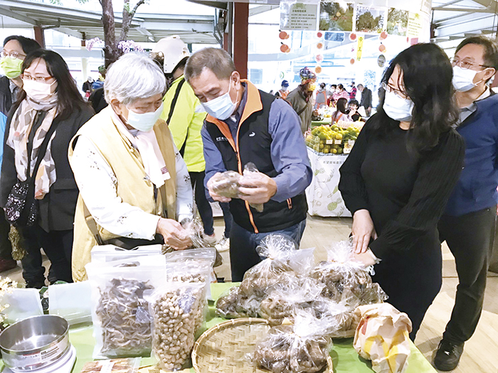 以口感綿密、香味濃郁而讓人口角流涎的烈嶼香芋，12月3日起將搭配土產花生、有機柳松菇等農產品暨農產加工品，在台北希望廣場3.0試營運第一週展售。（縣府建設處提供）