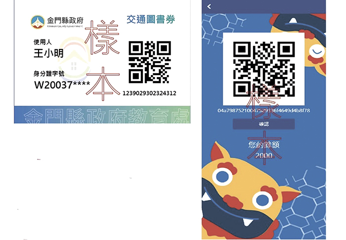 今年交通圖書券將採掃描電子QR CODE方式消費。
(教育處提供)