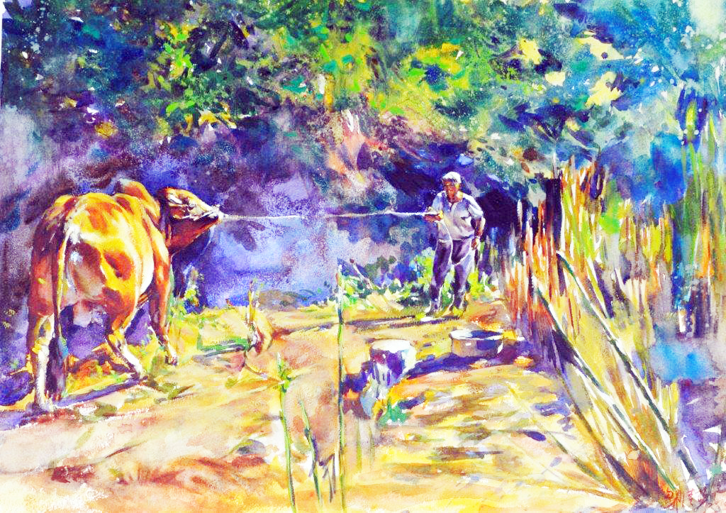 金門縣文化局將於第二展覽場展出「風土‧風景」寫生金門40年─張國英水彩畫個展；於第一展覽廳展出鄒佳哲師生聯展（圖），展期皆從3月4日起至3月23日止。（照片由金門縣文化局提供）