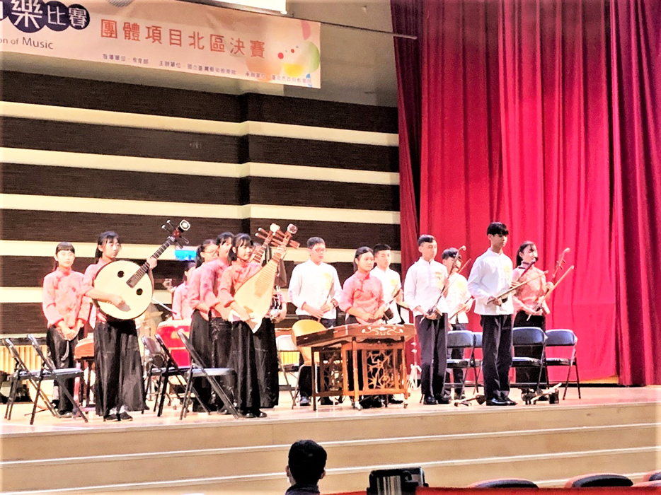 金湖國中參加全國音樂比賽絲竹室內樂合奏榮獲特優。（金湖國中提供）