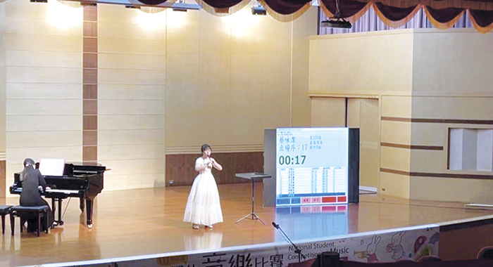 金城國中多位學生日前參加112年全國學生音樂比賽-個人賽。(金城國中提供)