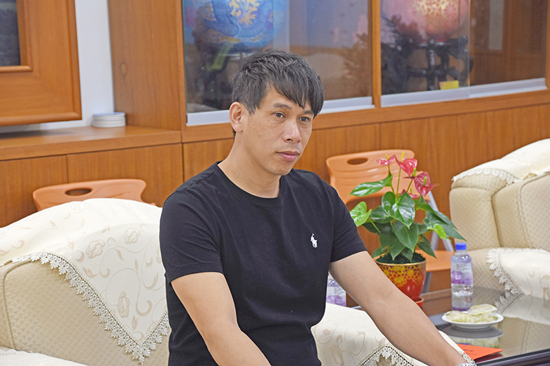 景美室內裝修有限公司執行總監莊俊榮獲選為中華民國全國總工會模範勞工。(翁維智攝)
