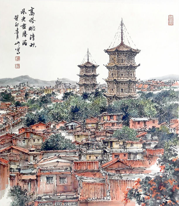 「翰墨情緣-泉金書畫交流邀請展」,展期自5月30日至6月15日止。這是小三通復航後首檔兩岸書畫交流展。(文化局提供)