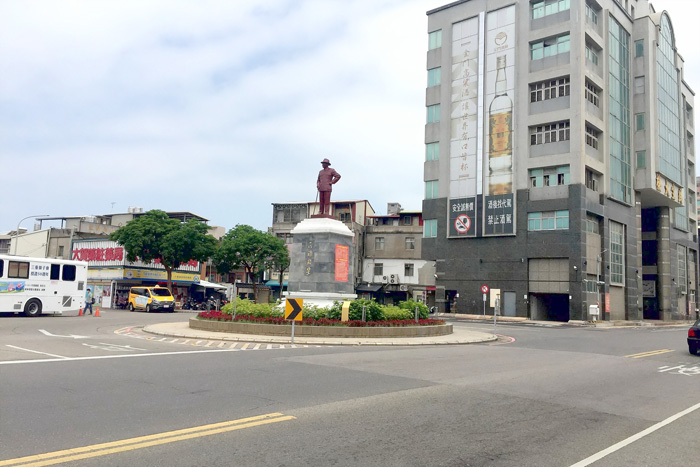 金城鎮金城車站前路段名列地區易肇事路段(口)前三名,警方提醒民眾多加注意行車安全。(縣警局交通隊提供)