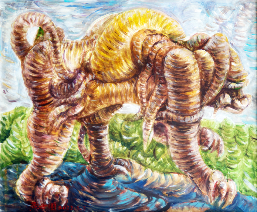 黃世團畫作。（洪世國提供）