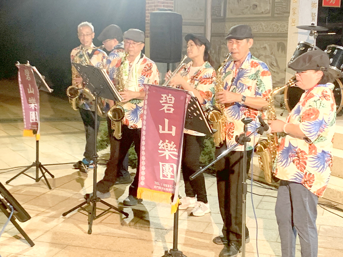 配合下半年度「碧山樂團，吹響金門」巡演，今（19）晚於東林中正台前廣場演出。（碧山樂團提供）