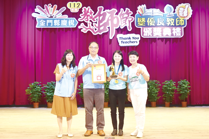 師鐸獎得主李麗娟老師。(莊煥寧攝)
