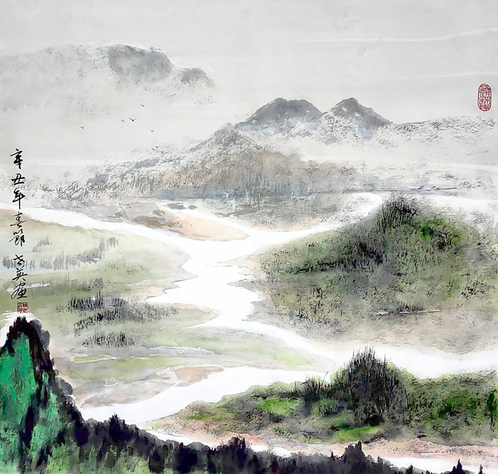 林世英水墨畫作。（林世英提供）