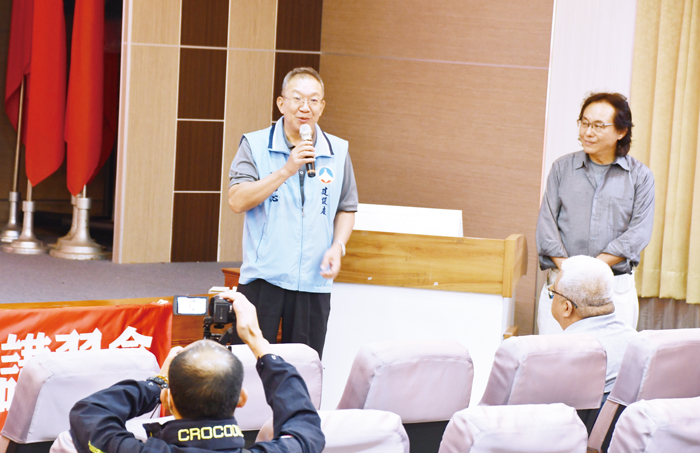 縣府建設處長張瑞心昨主持112年金門縣都市計畫及建築管理相關法令講習第一梯次開課。（楊水詠攝）