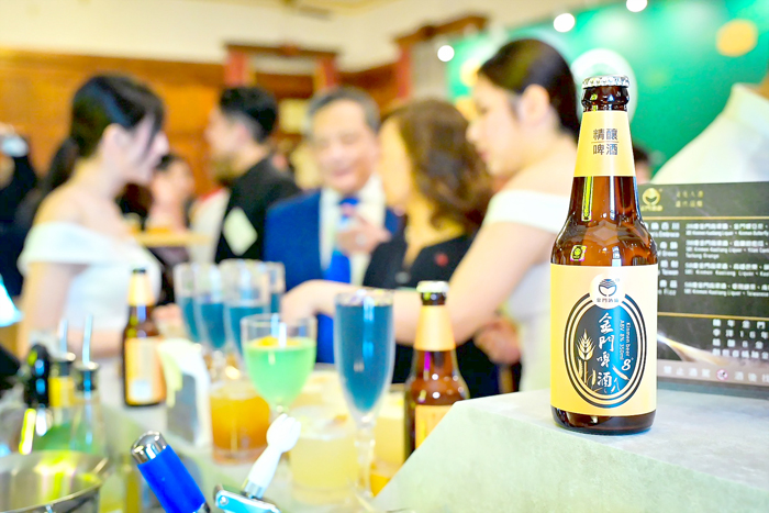 精釀金門啤酒首次在國慶酒會亮相，大獲好評。
（金酒公司提供）