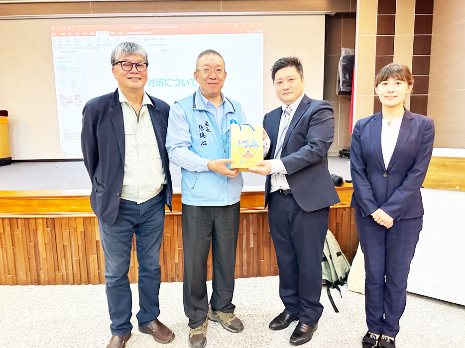 金門縣政府建設處3日舉辦「日本及國內鳥害防制經驗分享」推廣講座。（陳冠霖攝）