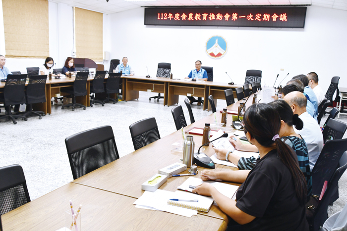 金門縣副縣長李文良昨主持112年金門縣食農教育推動會第一次定期會議。(楊水詠攝)