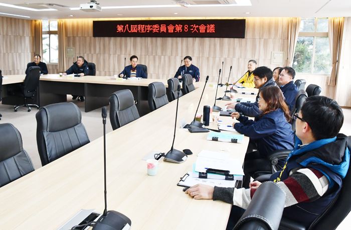 金門縣議會議長洪允典昨主持議會第八屆程序委員會第八次會議。(楊水詠攝)