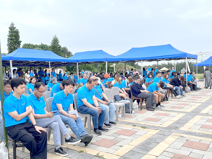 第三屆金門基督教海洋音樂節昨日於后湖海濱公園舉行,吸引眾多教友們熱情參與。(高凡淳攝)