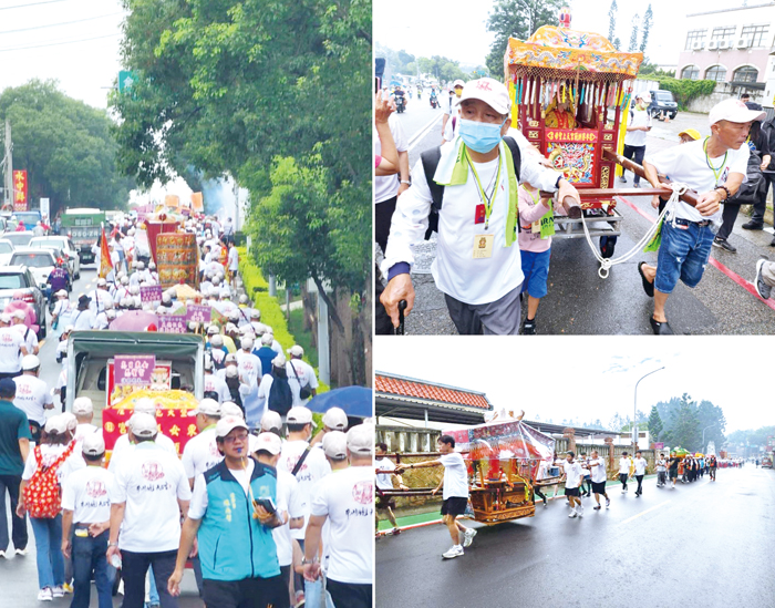 千餘名信眾遶境各鄉鎮為地區祈福。(許峻魁攝)