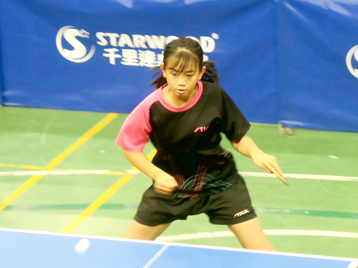 中正國小桌球選手辜渝真摘下全國決賽個人單打U11組季軍。（中正國小提供）