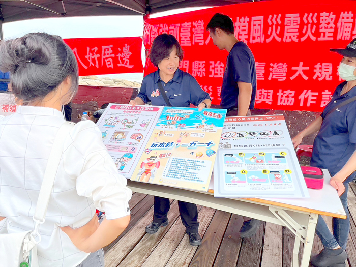 林麗娟當選全國防火宣導志工菁英。（消防局提供）