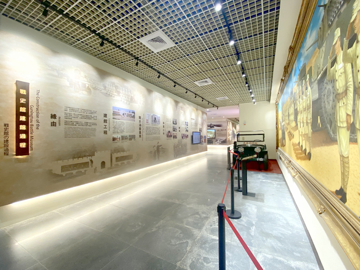 展示增加戰史館建館過程,讓民眾深入了解成立緣由。 (金管處提供)
