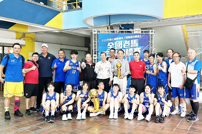 桃園市理事長中原盃籃賽,金門老馬、金門女籃分別拿下優勝、亞軍。(洪志合提供)