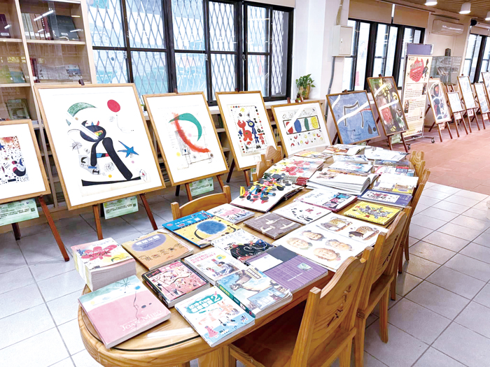 廣達游於藝在金城國中陳展。（城中提供）
