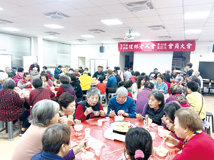 瓊林老人會聯誼活動,近130人參與。(李映蓉攝)
