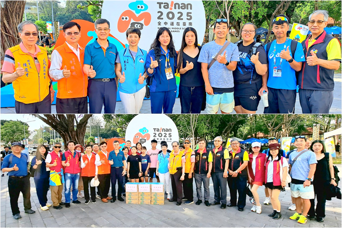 114年全國中等學校運動會在台南市舉行，南部各縣市金門同鄉會前往為金門學子加油打氣。（台灣金門同鄉會總會提供）
