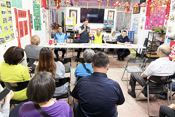金寧鄉四埔社區發展協會舉辦114年度首場社區治安會議,社區居民踴躍參與。(金城分局提供)