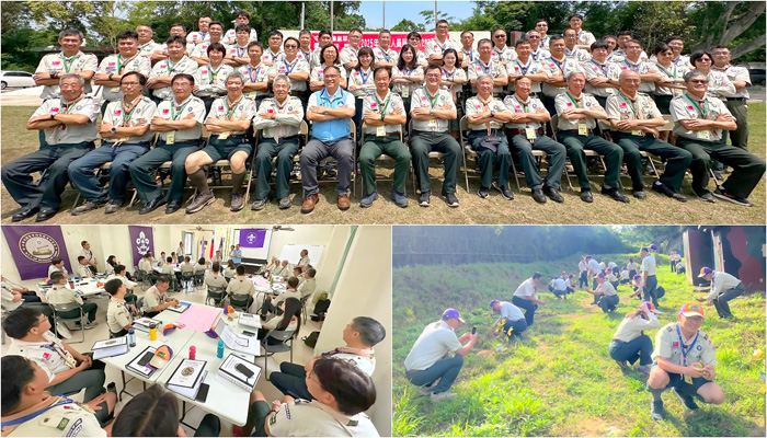由中華民國童軍總會主辦的「2025國家研習營-訓練人員訓練班」,近日首度在金門陽明二營區舉辦。(教育處提供)